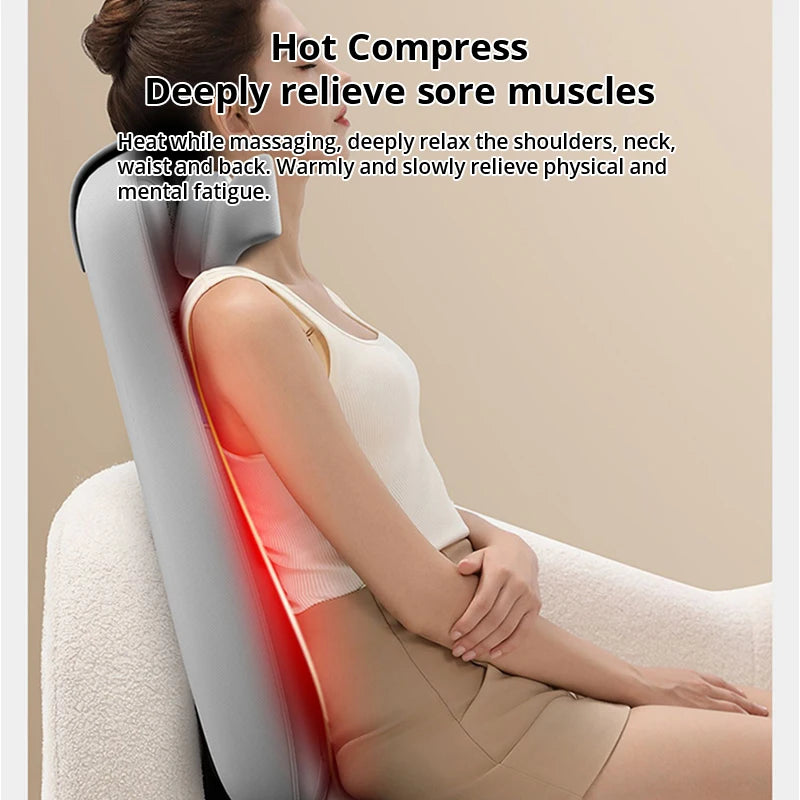 3D Multifunctional Waist and Back Massage Chair Shoulder and Cervical Kneading Tuina Hips Vibration Full Body Massager Taj Home Store