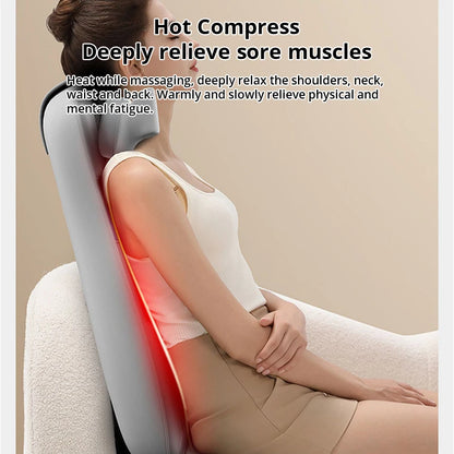 3D Multifunctional Waist and Back Massage Chair Shoulder and Cervical Kneading Tuina Hips Vibration Full Body Massager Taj Home Store