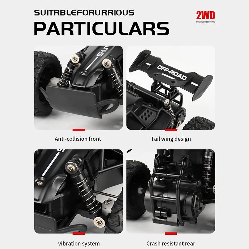 ZWN 1:12 1:16 20KM/H RC Car With LED Lights 2.4G Alloy Off-Road High Speed Vehicle Remote Control Cars Toys for Children Gifts Taj Home Store