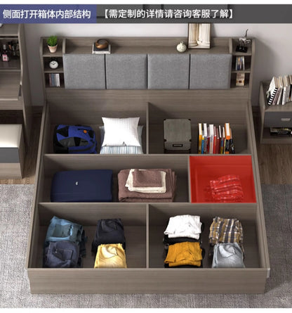 Unique Bedroom Bed Aesthetic Modern Girls Storage Luxury Bed Lounge Sleeping Headboard Letto Matrimoniale Home Accessories Taj Home Store