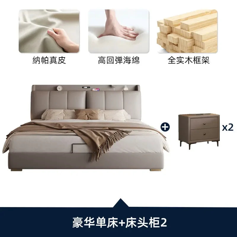 Bedroom Storage Bed Modern Corium Wedding Luxury Bed Corium Double Recamaras Matrimoniales Completas Muebles Home Furniture Taj Home Store