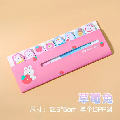 Creative Cute Cartoon Animal Index Stickers Stationery Notebook High Appearance Convenience Stickers Student Supplies Taj Home Store