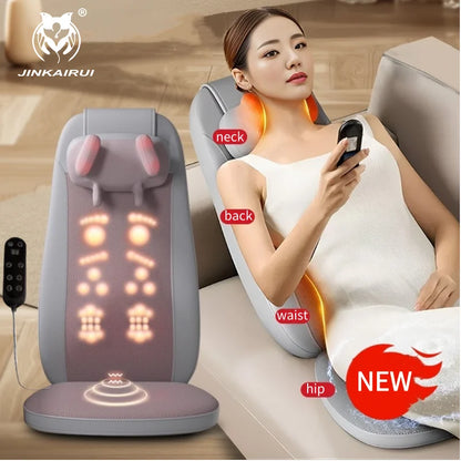 Shiatsu Full Body Massager with Heat Massage Chair Pad Kneading for Neck Back Shoulder Massage Cushion Seat Home Office Use Gift Taj Home Store