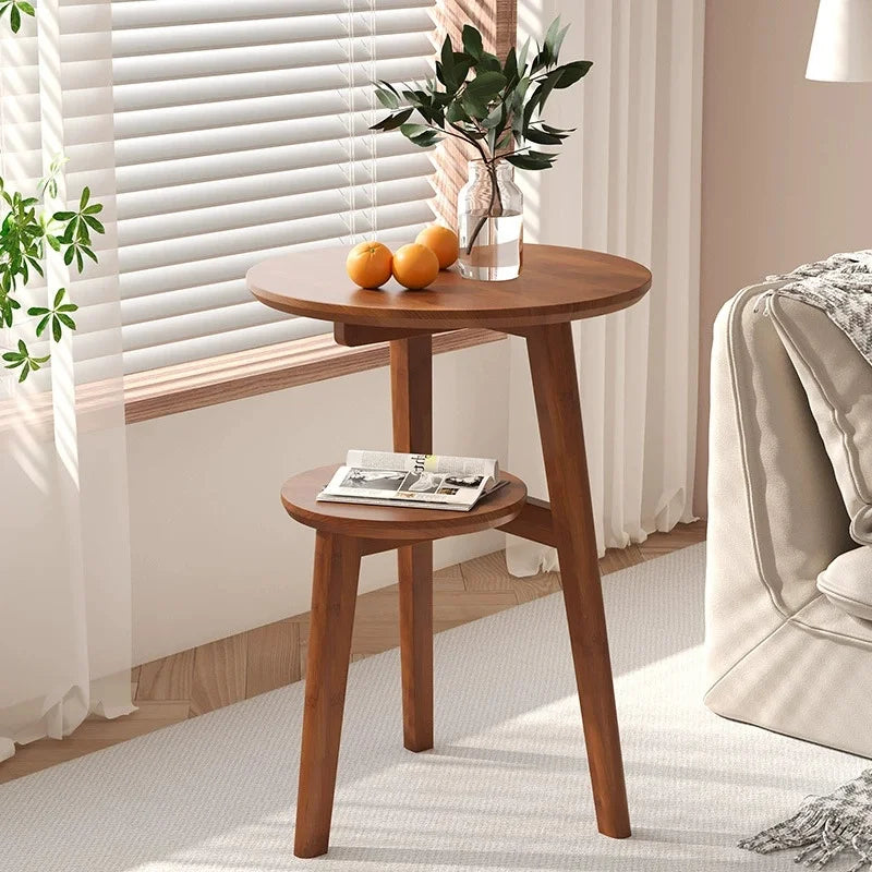 Modern Bedside Cabinets Coffee Table   Solid Wood Side Table Movable Living Room Small Coffee Table Home Furniture New Taj Home Store