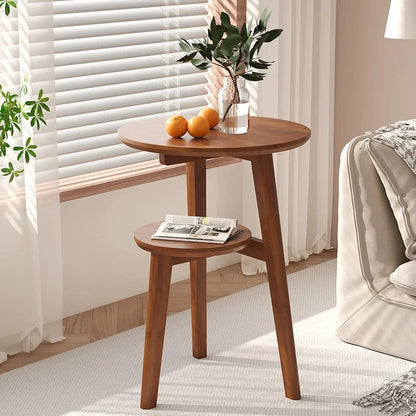 Modern Bedside Cabinets Coffee Table   Solid Wood Side Table Movable Living Room Small Coffee Table Home Furniture New Taj Home Store