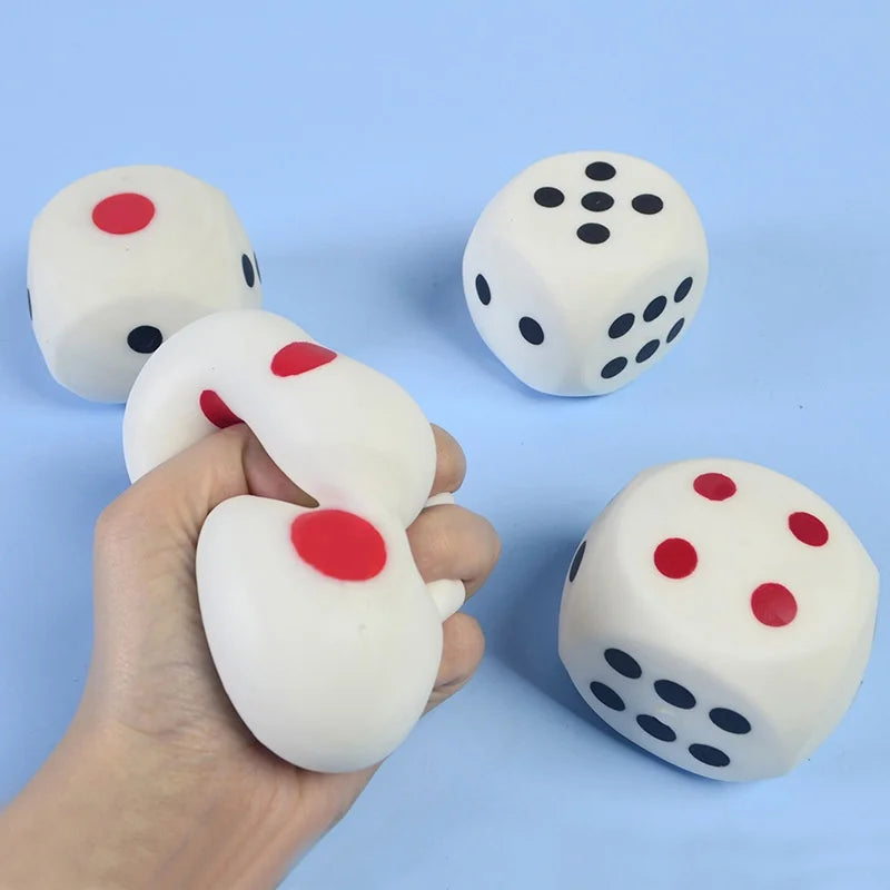 2.56" Squishies Dice Kawaii Soft Slow Rising Large 6-Sided Dice with Dots Stress Relief Kids Toys Collection Decorative Props Taj Home Store