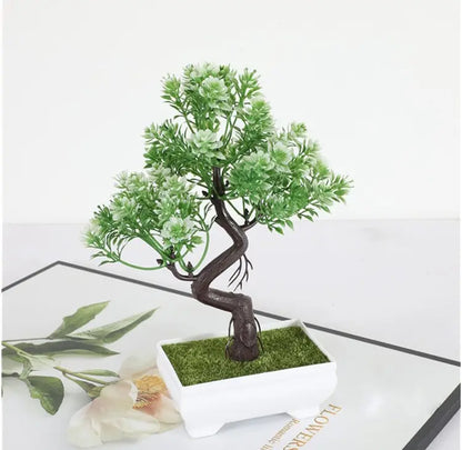 Garden Arrangement Ornaments Plastic Plants Bonsai Small Tree Pot Fake Plant Potted Flower Home Room Table Decoration Taj Home Store