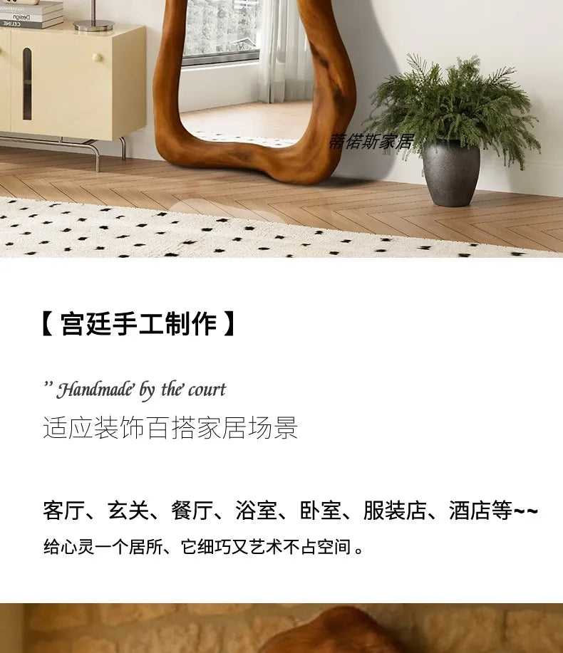 Irregular Makeup Mirror Aesthetic Art Modern Women Design Standing Mirror Macrame Cool Dekoracyjne Lustra House Accessories Taj Home Store