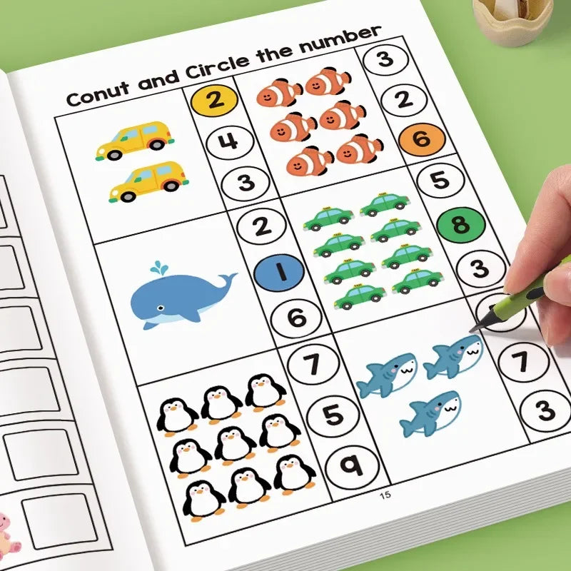 Math Fill-In-The-Blank Workbook for Toddlers, Early Education Logic Thinking Training, Fun Math Pattern Recognition Practice Boo Taj Home Store