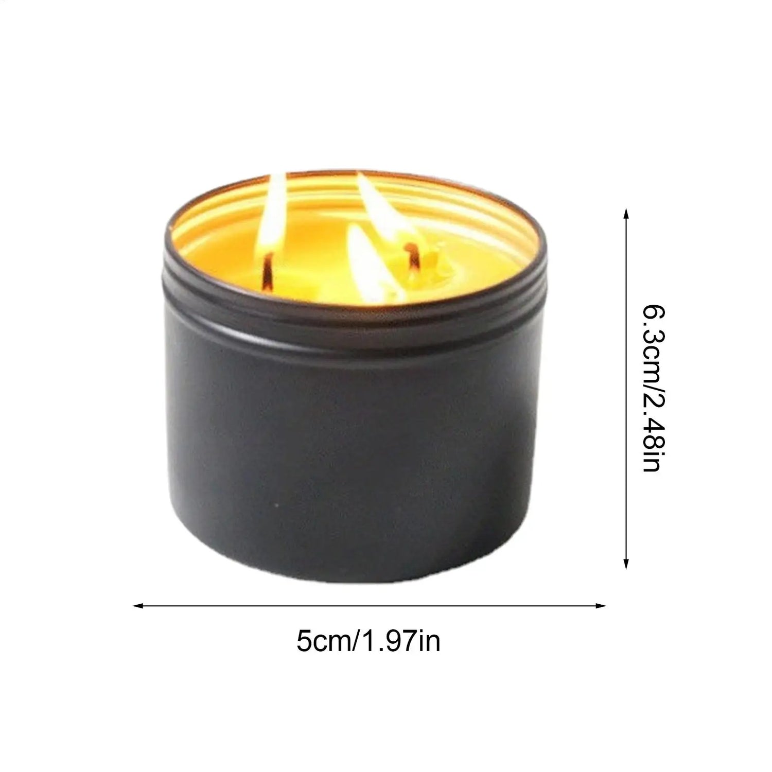 Power Outage Candles Unscented Candles with Jar 36 Hours Long Burning 3-Wick Lamp for Home Outdoor Activities Survival Fishing Taj Home Store