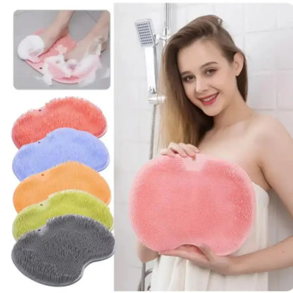 Bathroom Shower Anti Slip Mat, Circular Massage Foot Mat, Back Suction Cup, Foot Scrubber, Back Scrubber, Anti Fall Device Taj Home Store