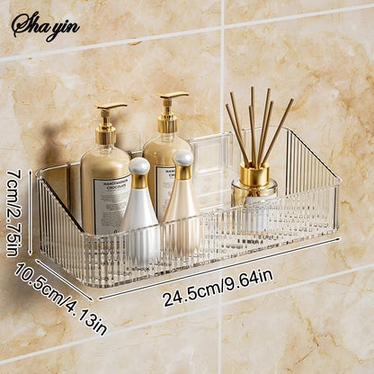 Bathroom Storage Rack Wall Mounted Toilet Washroom Washroom Washbasin Wall Organizing Storage Basket Taj Home Store