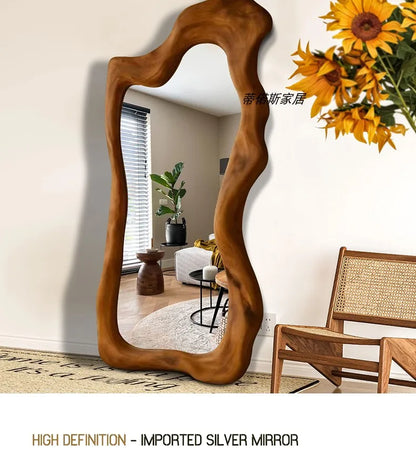 Irregular Makeup Mirror Aesthetic Art Modern Women Design Standing Mirror Macrame Cool Dekoracyjne Lustra House Accessories Taj Home Store