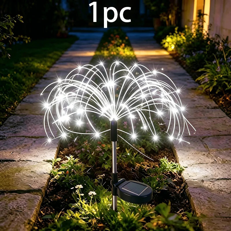 Outside Decorations Light Solar Lawn Light LED Garden Firework Dandelion Lights Sparkles Landscape Fairy Light Yard Patio Decor Taj Home Store