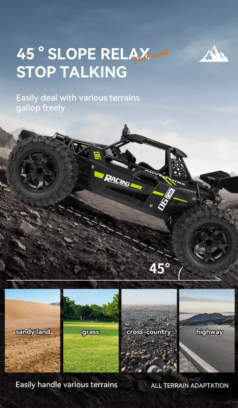 ZWN 1:12 1:16 20KM/H RC Car With LED Lights 2.4G Alloy Off-Road High Speed Vehicle Remote Control Cars Toys for Children Gifts Taj Home Store