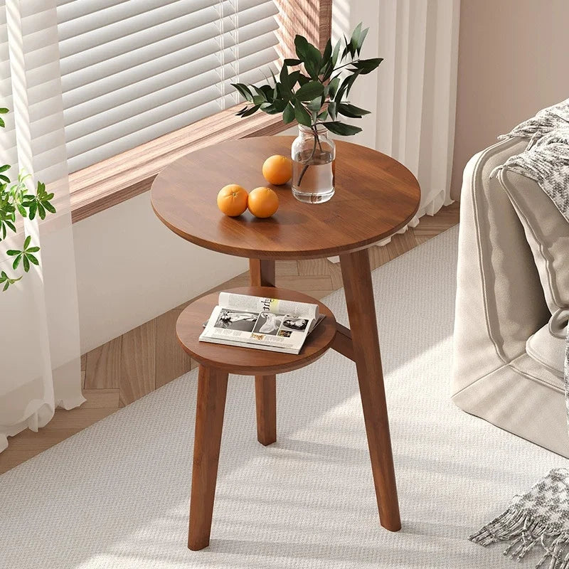 Modern Bedside Cabinets Coffee Table   Solid Wood Side Table Movable Living Room Small Coffee Table Home Furniture New Taj Home Store