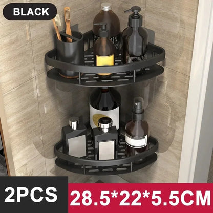 Bathroom Shelf Kitchen Storage Organizer Aluminum Alloy Shampoo Rack Shower Shelf Bathroom Accessories No Drill Shelf Taj Home Store