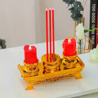 LED Candle Lights, Prayer Candles For Temples And Halls, Smokeless Swinging Wick Simulation Candles Taj Home Store