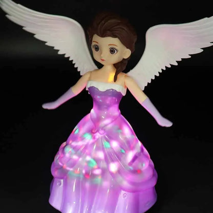 Kids Electric Toys Cute Angel Girl Princess Doll Gimbal Will Dancing Toy With Lights Music Interactive Light-emitting Toy Gifts Taj Home Store