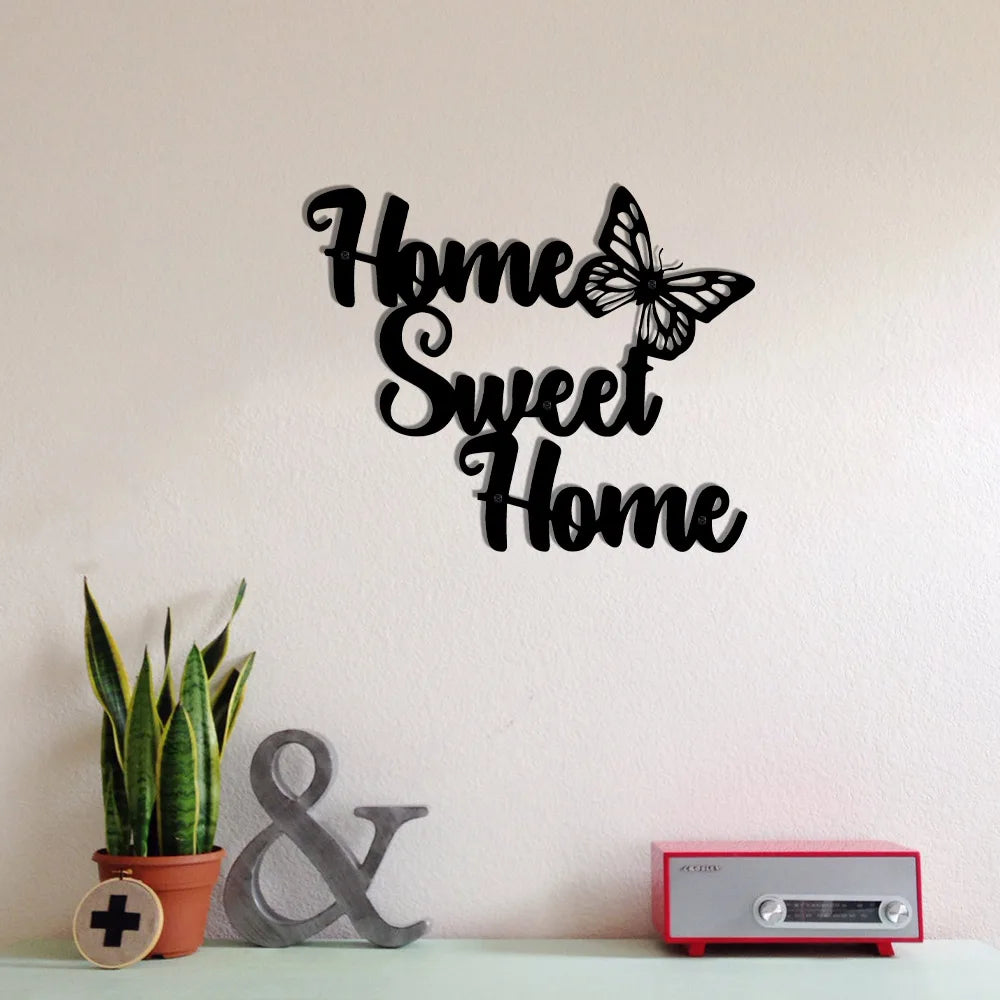 Home Sweet Home Signs Metal Wall Art to Hang Decorative Ornaments Room Decoration Rustic Decor Taj Home Store