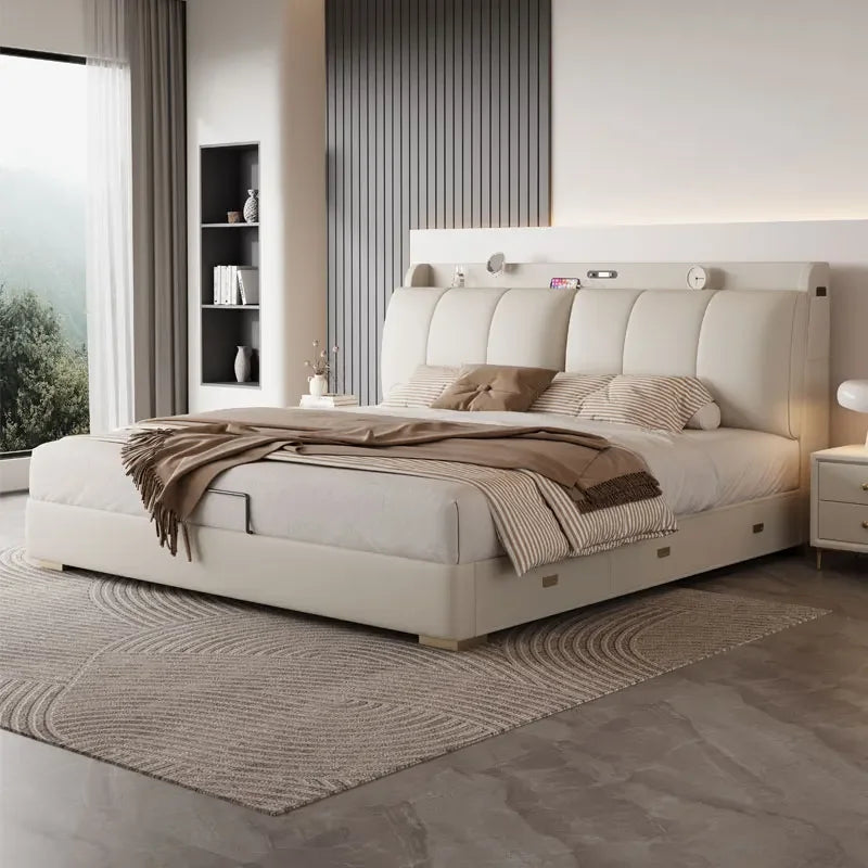 Bedroom Storage Bed Modern Corium Wedding Luxury Bed Corium Double Recamaras Matrimoniales Completas Muebles Home Furniture Taj Home Store