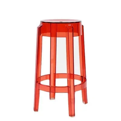 Chic Transparent Acrylic Bar Stool Modern Fashion High Seat Simple Plastic Bar Stool Design Taj Home Store