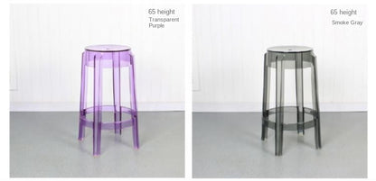 Chic Transparent Acrylic Bar Stool Modern Fashion High Seat Simple Plastic Bar Stool Design Taj Home Store