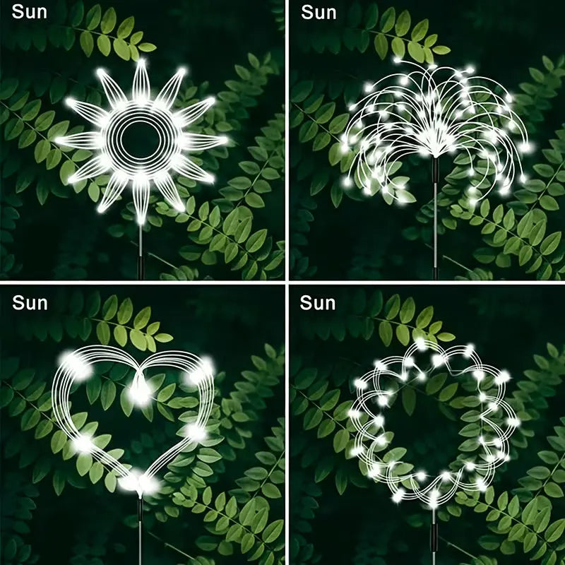 Outside Decorations Light Solar Lawn Light LED Garden Firework Dandelion Lights Sparkles Landscape Fairy Light Yard Patio Decor Taj Home Store
