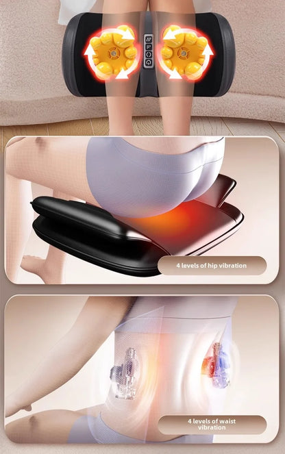 Shiatsu Neck Back Massager with Heat, 2D ro 3D Kneading Massage Chair Pad, Adjustable Compression Seat Massager for Full Body Taj Home Store