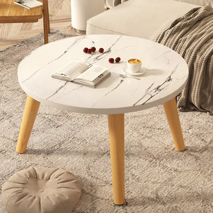 Small Table, Bedroom, Light Luxury Table, Modern Coffee Table, Living Room, Simple Small Round Table, Solid Wood Taj Home Store