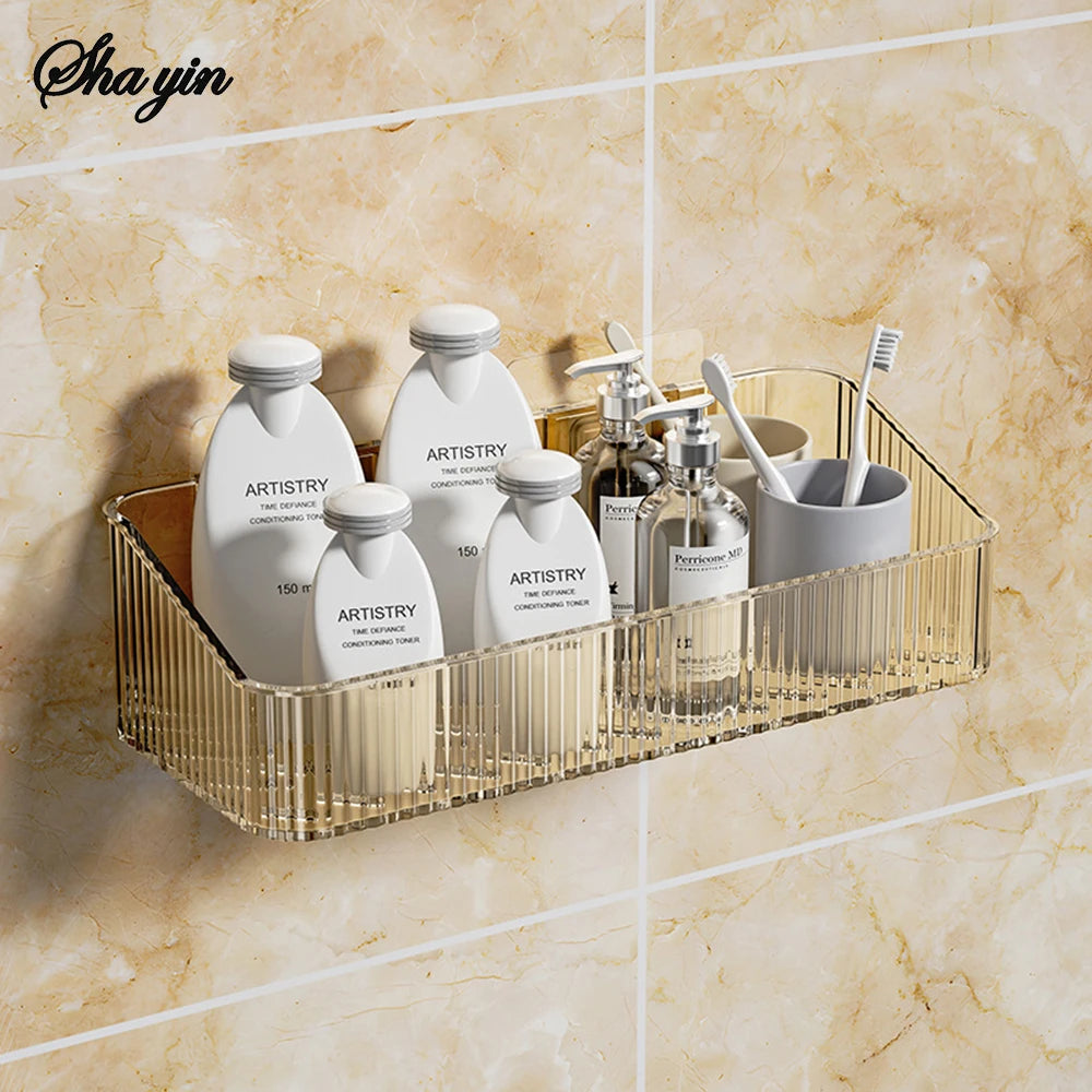 Bathroom Storage Rack Wall Mounted Toilet Washroom Washroom Washbasin Wall Organizing Storage Basket Taj Home Store