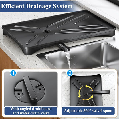 Dish Drying Rack for Kitchen Counter Large Dish Rack with Drainboard Rustproof Dish Drainer with Utensil Holder for Sink Taj Home Store