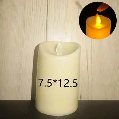 LED Flameless Flickering Candles Lamp Home Decoration Battery Powered Candles for Wedding Decor Birthday Party Supplies Warm Taj Home Store