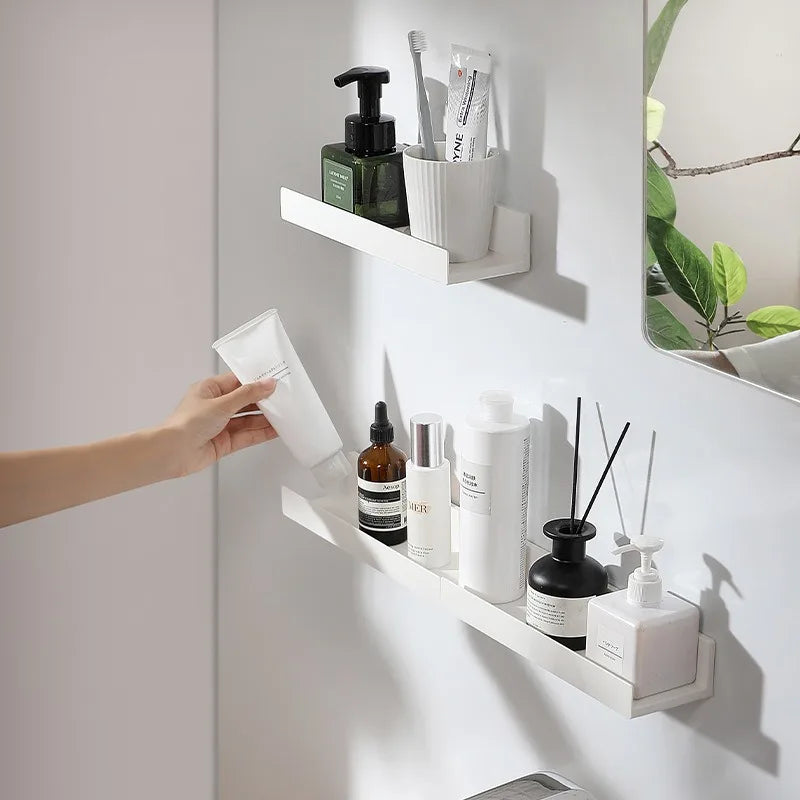 Strong Adhesive No Drill Wall Mounted Storage Rack Multifunctional Organizer Shelf for Kitchen Bathroom Office Home Space Saving Taj Home Store