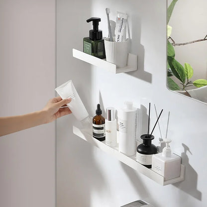 Strong Adhesive No Drill Wall Mounted Storage Rack Multifunctional Organizer Shelf for Kitchen Bathroom Office Home Space Saving Taj Home Store