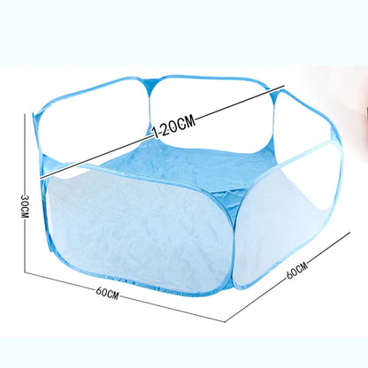 120cm Hexagon Children Ball Pool with Basketball Hoop Portable Foldable Kid Playpen Playground Gym Play Mat Baby Sport Education Taj Home Store