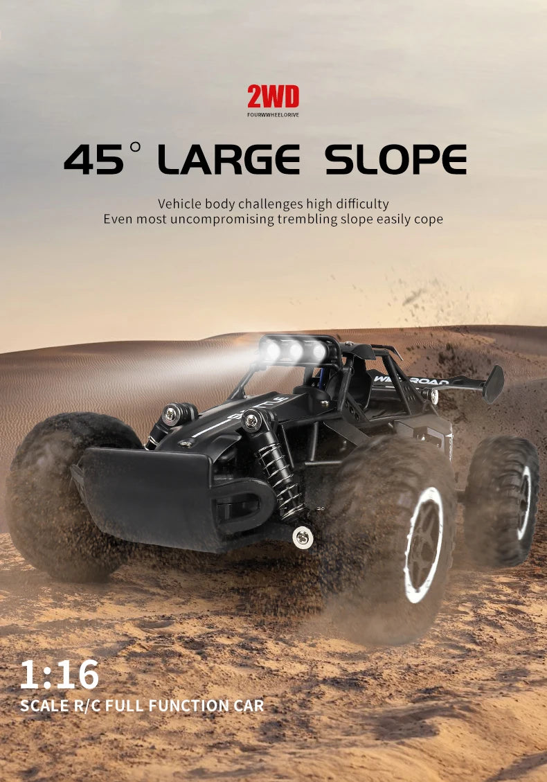 ZWN 1:12 1:16 20KM/H RC Car With LED Lights 2.4G Alloy Off-Road High Speed Vehicle Remote Control Cars Toys for Children Gifts Taj Home Store