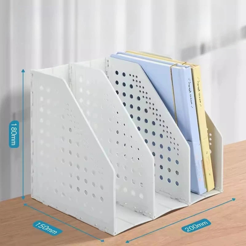 File Organizer Retractable File Holder Creative Foldable Desktop Bookend Bookshelf Adjustable File Storage Rack Office Supply Taj Home Store