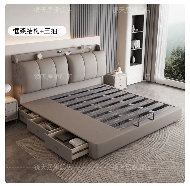 Bedroom Storage Bed Modern Corium Wedding Luxury Bed Corium Double Recamaras Matrimoniales Completas Muebles Home Furniture Taj Home Store