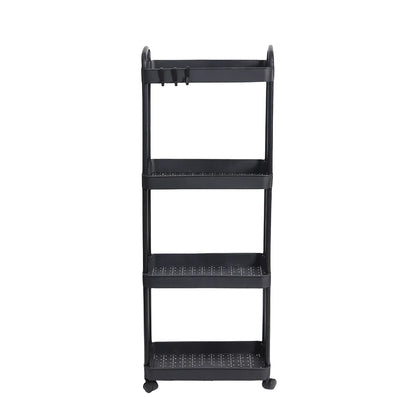 Household Multi-layer Small Cart Storage Rack Floor To Floor Kitchen Bedroom Bathroom Storage Rack Storage Rack With Wheels Taj Home Store
