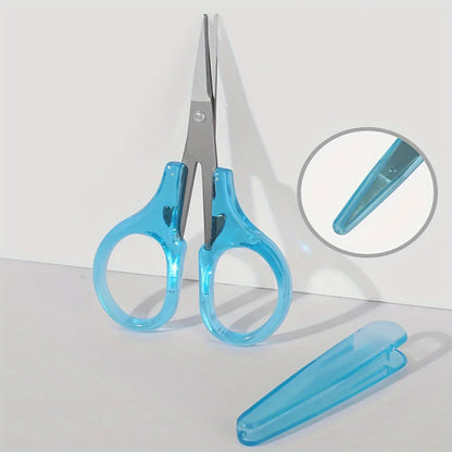 1pc Compact Precision Craft Scissors Sharp Stainless Steel Blades with Protective Cap For Paper Cutting Scrapbooking Sewing Taj Home Store