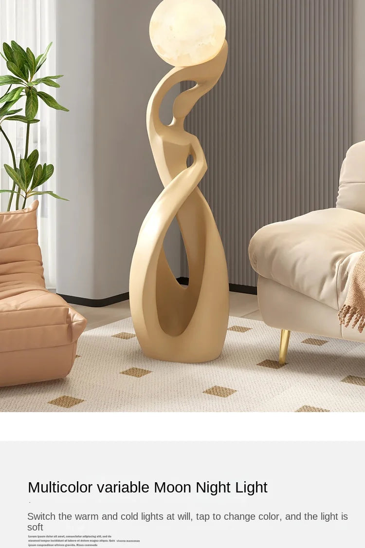 Home Decor Statue Abstract Art Ornaments Nordic Living Room Large Floor Luminous Sculpture Housewarming Gift Interior Figurines Taj Home Store