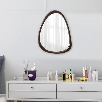  Irregular Wall Mirror, 15 * 10 inch Asymmetrical Wood Mirrors, Small Wall Mirror, Hanging Vertically and Horizontally. Mirrors Taj Home Store