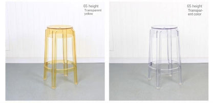 Chic Transparent Acrylic Bar Stool Modern Fashion High Seat Simple Plastic Bar Stool Design Taj Home Store
