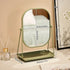 Rotating makeup mirror, light luxury style desktop with chassis, can store large makeup mirror, home dressing table mirror Taj Home Store
