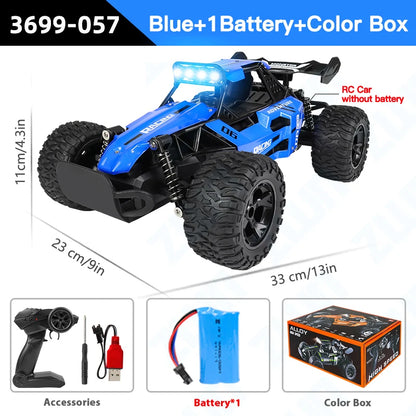 ZWN 1:12 1:16 20KM/H RC Car With LED Lights 2.4G Alloy Off-Road High Speed Vehicle Remote Control Cars Toys for Children Gifts Taj Home Store