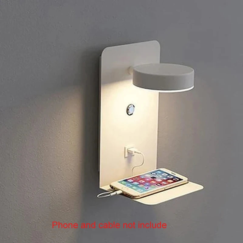 Bedroom Led Wall Lamps with USB Charge Wall Light Indoor Lamp for Living Room Decor Wall Panels with Switch Aisle Modern Sconce Taj Home Store