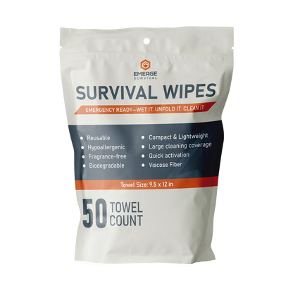 Emerge Survival Wipes - 50ct Emerge Survival