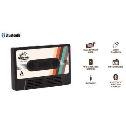 Victor Cassette Bluetooth Speaker Jupiter Gear Home