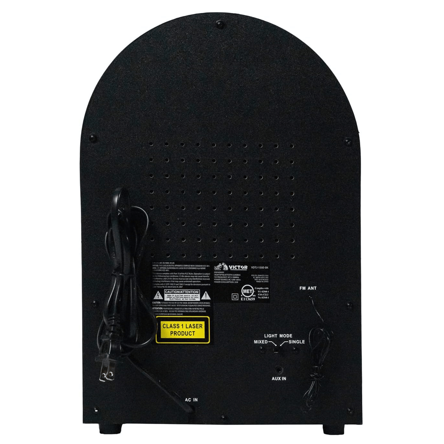 Victor Broadway Desktop Bluetooth Jukebox with CD Player &amp; Color Changing LED Lighting Jupiter Gear Home